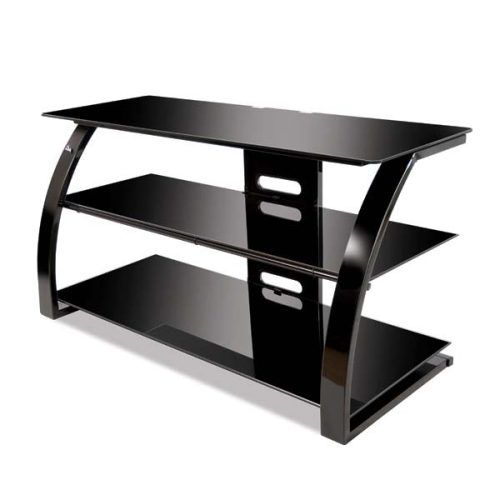 Modern Black Floor Glass Tv Stands With Mount (Photo 13 of 20)