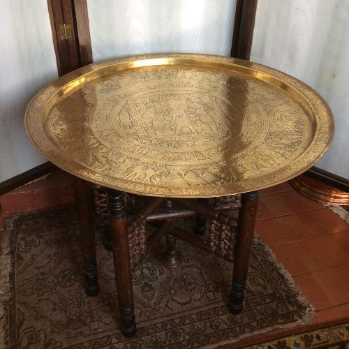 Antique Brass Aluminum Round Coffee Tables (Photo 18 of 20)