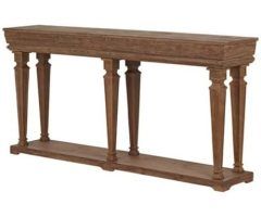 20 Ideas of Square Weathered White Wood Console Tables