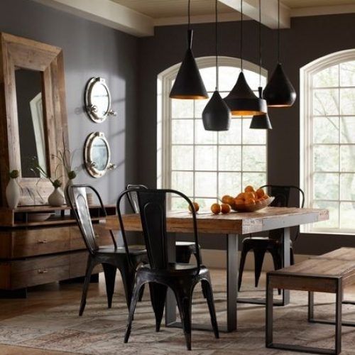 Bale Rustic Grey 7 Piece Dining Sets With Pearson White Side Chairs (Photo 7 of 20)