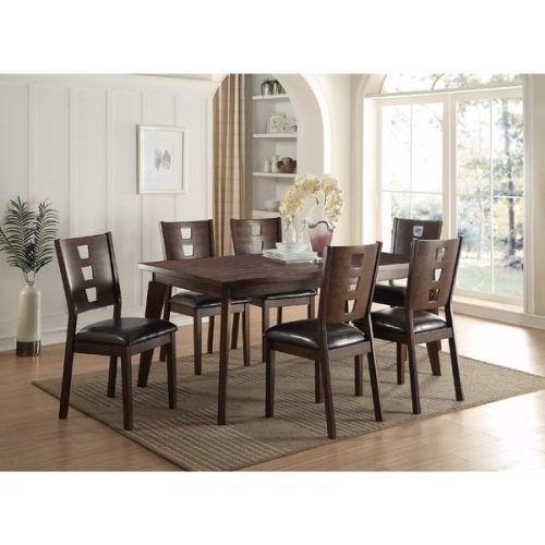 Caira 7 Piece Rectangular Dining Sets With Upholstered Side Chairs (Photo 1 of 20)
