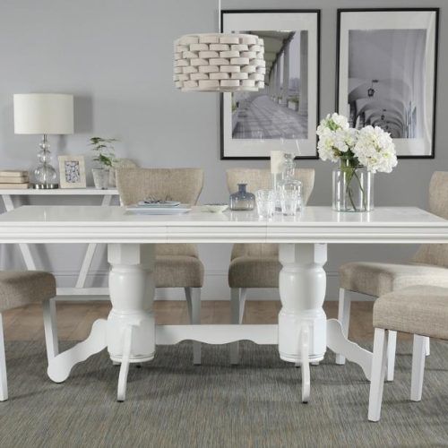 White Extendable Dining Tables And Chairs (Photo 20 of 20)
