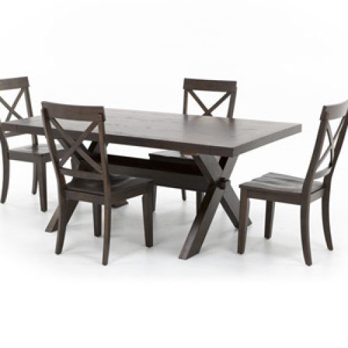 Craftsman 5 Piece Round Dining Sets With Uph Side Chairs (Photo 4 of 20)
