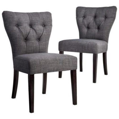 Caira Black Upholstered Diamond Back Side Chairs (Photo 10 of 20)