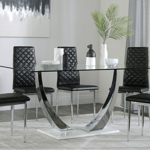 White And Black Dining Tables (Photo 8 of 20)