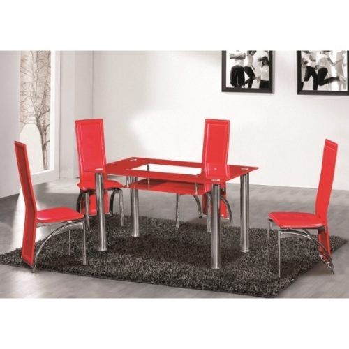 Red Dining Tables And Chairs (Photo 7 of 20)