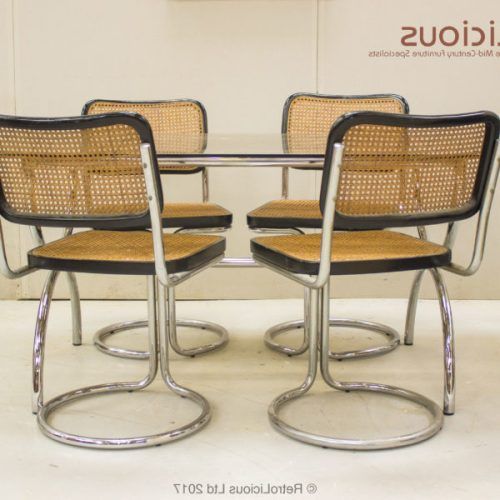 Retro Glass Dining Tables And Chairs (Photo 7 of 20)