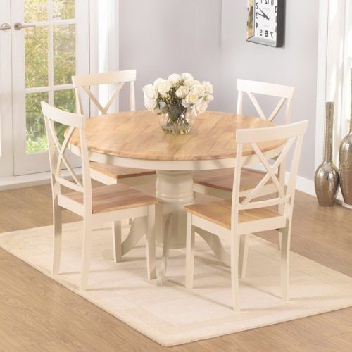 Round Oak Dining Tables And 4 Chairs (Photo 2 of 20)