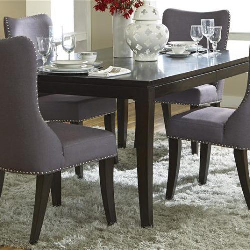 Jaxon 5 Piece Round Dining Sets With Upholstered Chairs (Photo 14 of 20)