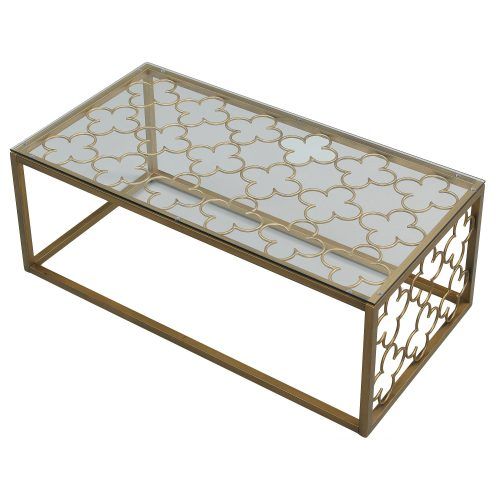 The Curated Nomad Quatrefoil Goldtone Metal And Glass Coffee Tables (Photo 5 of 20)