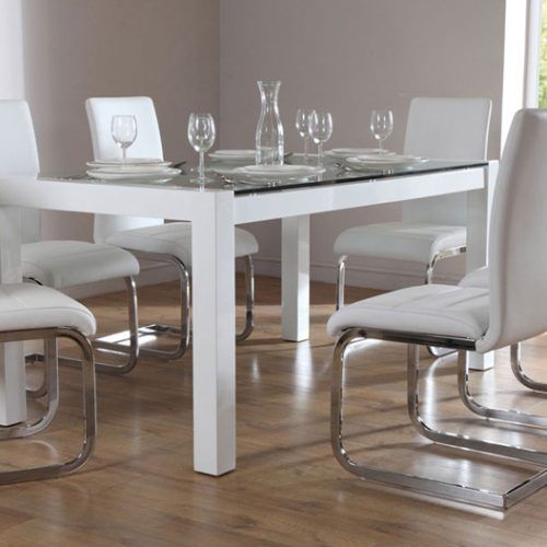 White Glass Dining Tables And Chairs (Photo 7 of 20)