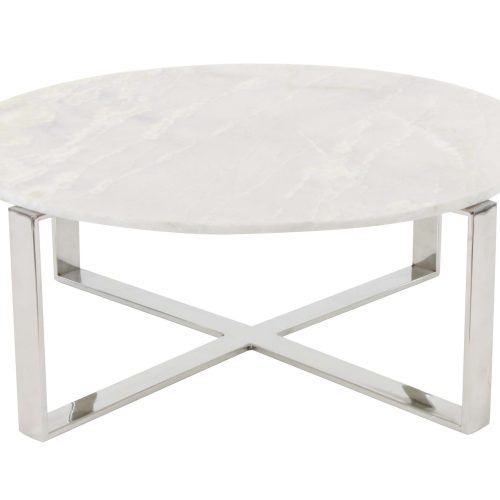 White Marble Gold Metal Coffee Tables (Photo 14 of 20)