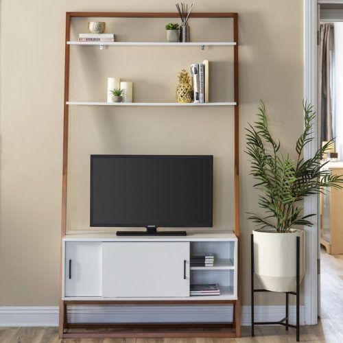 Tiva White Ladder Tv Stands (Photo 16 of 20)