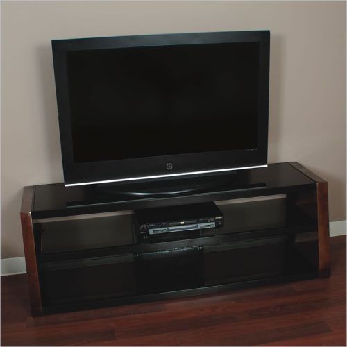 Wide Tv Stands Entertainment Center Columbia Walnut/Black (Photo 15 of 20)