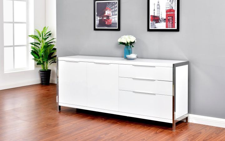 2024 Latest Modern Lacquer 2-door 3-drawer Buffets
