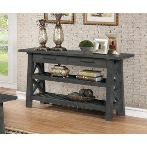 Gray Wood Veneer Console Tables (Photo 15 of 20)