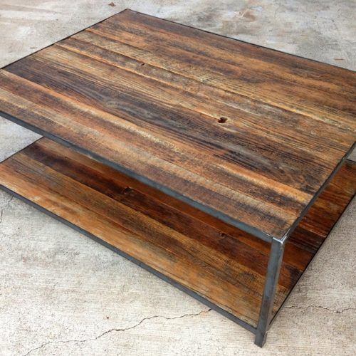 Reclaimed Pine & Iron Coffee Tables (Photo 9 of 20)