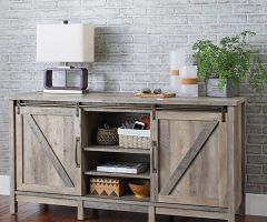 2024 Latest Rustic Grey Tv Stand Media Console Stands for Living Room Bedroom