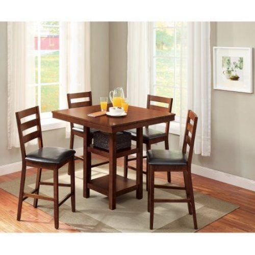 Biggs 5 Piece Counter Height Solid Wood Dining Sets (Set Of 5) (Photo 15 of 20)