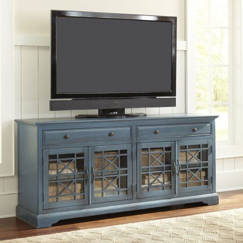 Rustic Grey Tv Stand Media Console Stands For Living Room Bedroom (Photo 6 of 20)