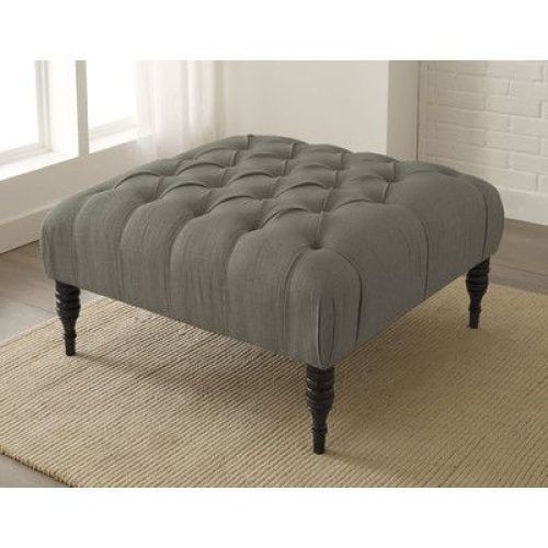 Tufted Fabric Cocktail Ottomans (Photo 11 of 20)