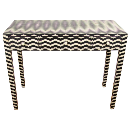 Black And White Inlay Console Tables (Photo 2 of 20)