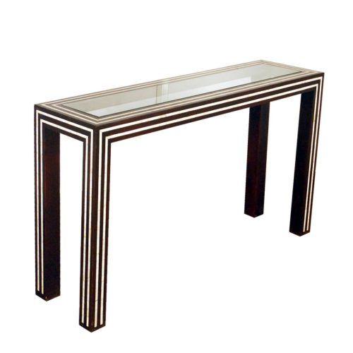 Black And White Inlay Console Tables (Photo 4 of 20)