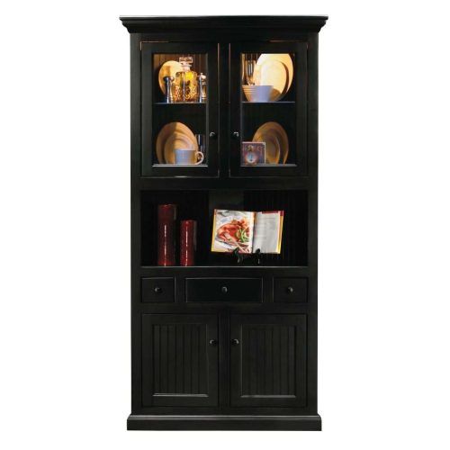 Black Corner Tv Cabinets With Glass Doors (Photo 8 of 20)