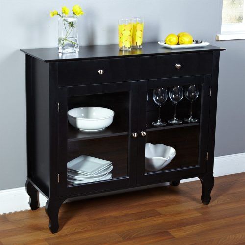 Simple Living Montego Black Wooden Buffets (Photo 16 of 20)