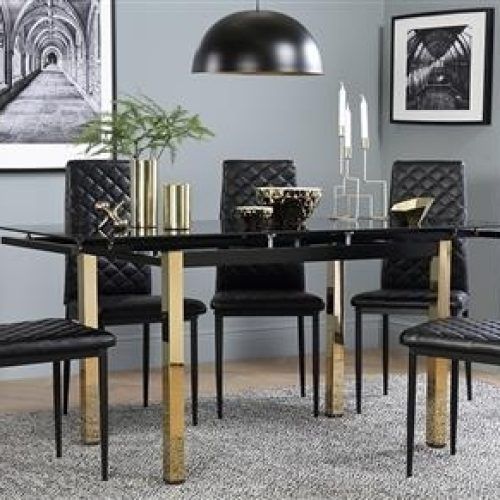 Black Extendable Dining Tables Sets (Photo 14 of 20)