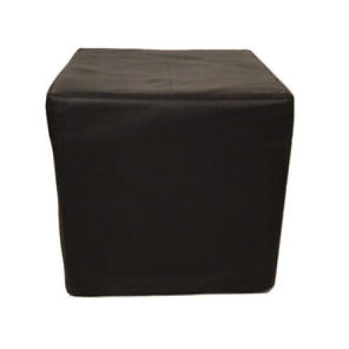 Black Faux Leather Cube Ottomans (Photo 8 of 17)