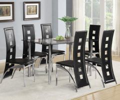 20 Best Collection of Black Glass Dining Tables with 6 Chairs