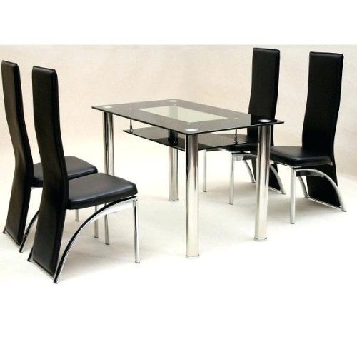 Cheap Glass Dining Tables And 4 Chairs (Photo 12 of 20)