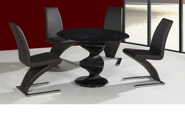 The 20 Best Collection of Black Glass Dining Tables and 4 Chairs