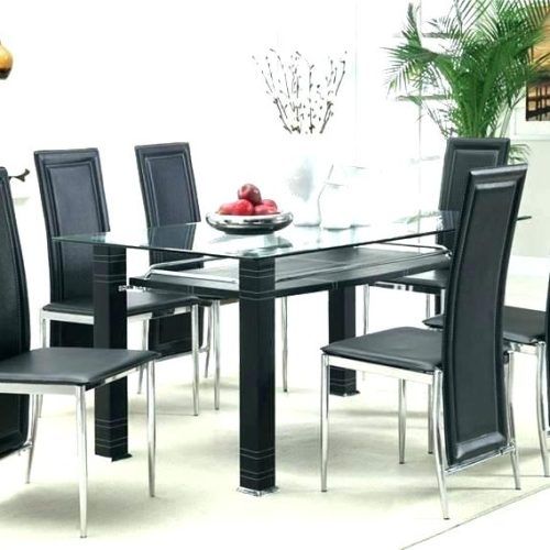 Black Glass Dining Tables And 4 Chairs (Photo 14 of 20)