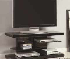 20 Photos Modern Black Floor Glass Tv Stands with Mount