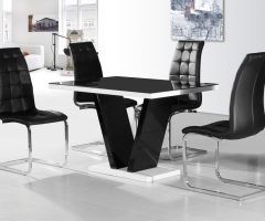 Top 20 of Black High Gloss Dining Tables and Chairs