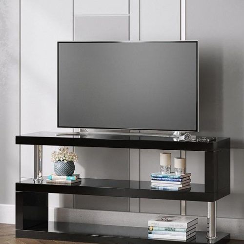 Modern Black Tabletop Tv Stands (Photo 5 of 20)