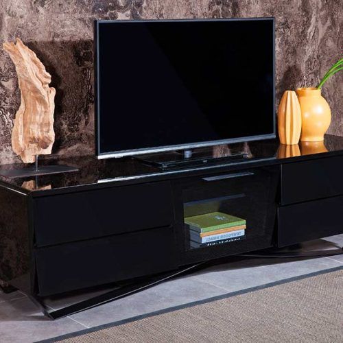 Miami 200 Modern 79" Tv Stands High Gloss Front (Photo 7 of 17)