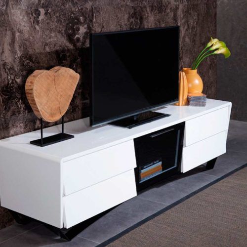 Modern Black Tabletop Tv Stands (Photo 11 of 20)