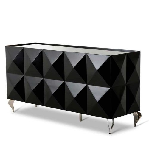 Modern Lacquer 2-Door 3-Drawer Buffets (Photo 9 of 20)