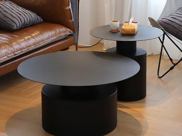 Full Black Round Coffee Tables