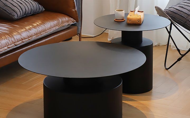 Full Black Round Coffee Tables