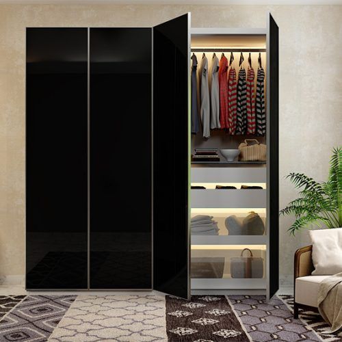 Black Wardrobes With Mirror (Photo 15 of 20)