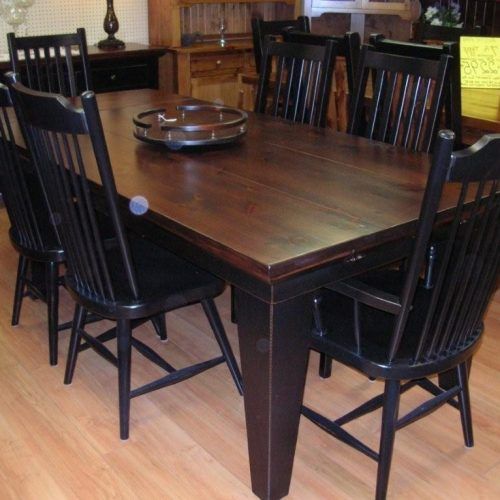 Black Wood Dining Tables Sets (Photo 16 of 20)