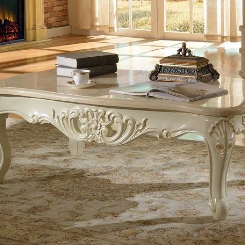 White Marble Gold Metal Coffee Tables (Photo 13 of 20)