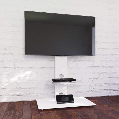 Tv Stands Fwith Tv Mount Silver/Black (Photo 13 of 20)