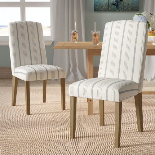 Bob Stripe Upholstered Dining Chairs (Set Of 2) (Photo 1 of 20)