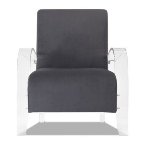 Caira Black Upholstered Arm Chairs (Photo 20 of 20)