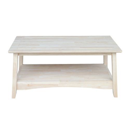 Shaker Unfinished Solid Parawood Tall Coffee Tables (Photo 9 of 20)